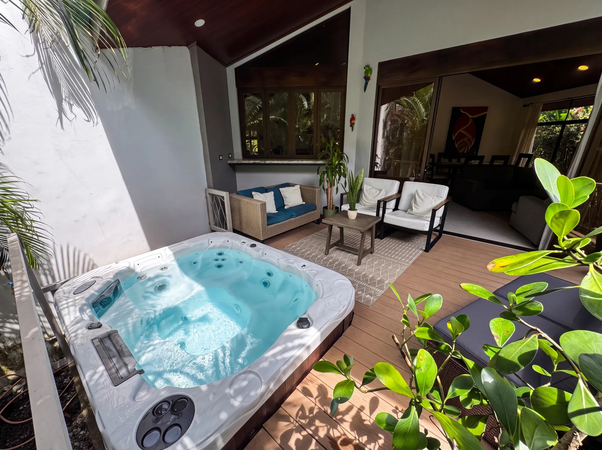 Hummingbird Home jacuzzi terrace