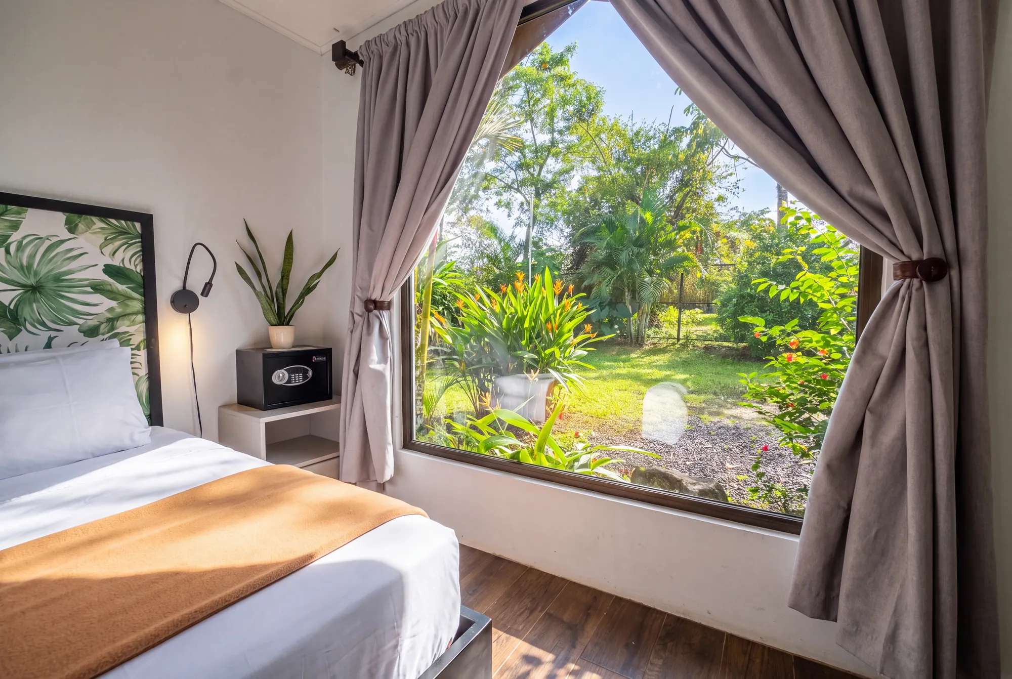 Amapola Home bedroom with garden window