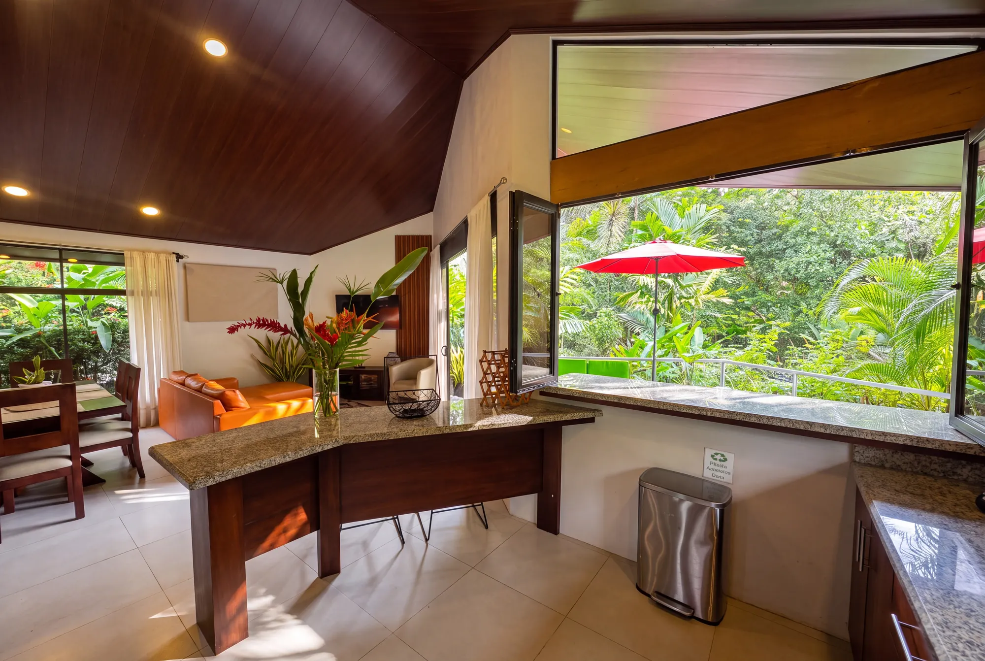 Amapola Home kitchen bar and living room
